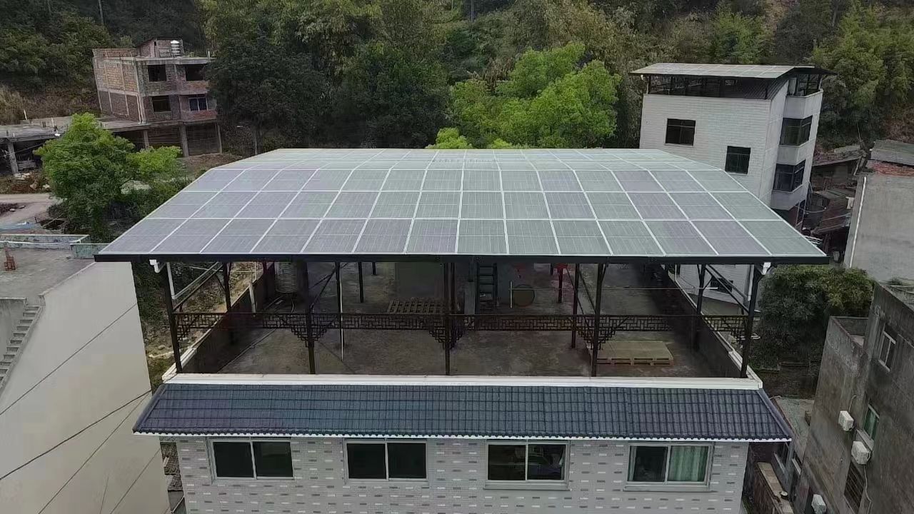 进贤15kw+10kwh自建别墅家庭光伏储能系统